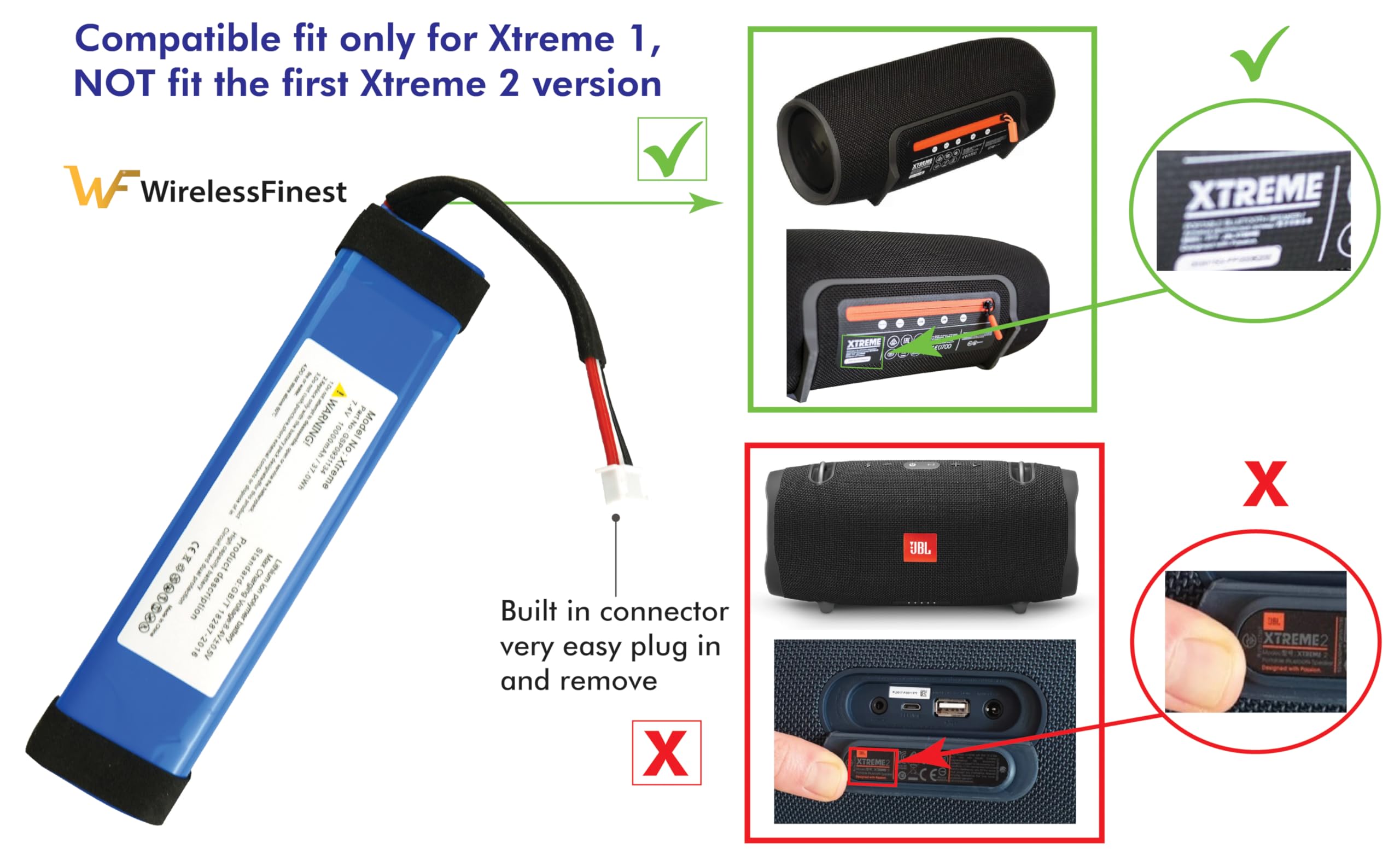 Amazon | WirelessFinest 大容量交換用バッテリー + ツール +